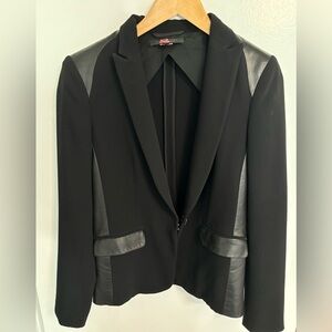 Rag & Bone black blazer with leather detail size 4